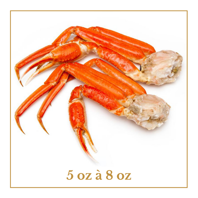 Crabe des neiges 5 oz à 8 oz | Boîtes de 5 à 25 livres | Gloria Distribution